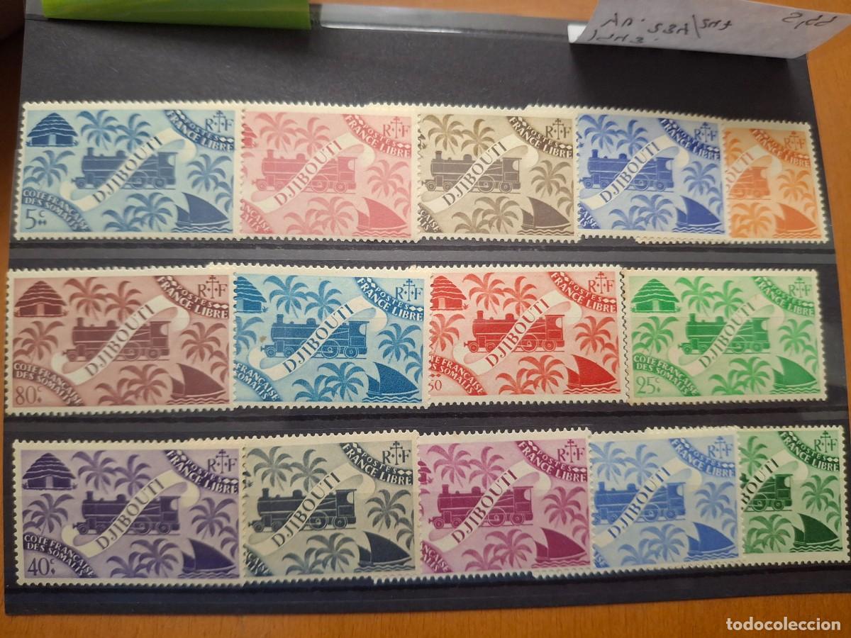 Selos: HB1686 GRANDES SERIES MUNDIALES sellos en NUEVO* SOMALIA FRANCESA 1943 Yvert 234/247