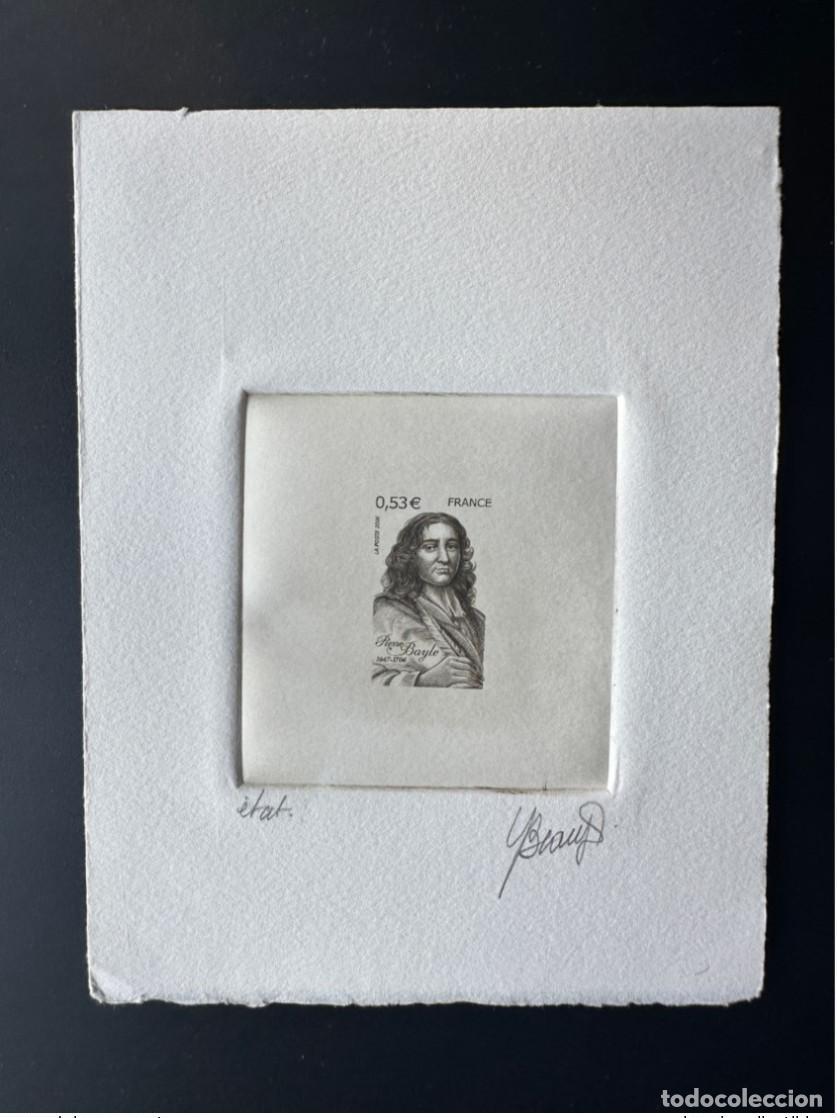Briefmarken: Francia 2006 YT 3901 Prueba art&iacute;stica ETAT Proof Pierre Bayle escritor fil&oacute;sofo