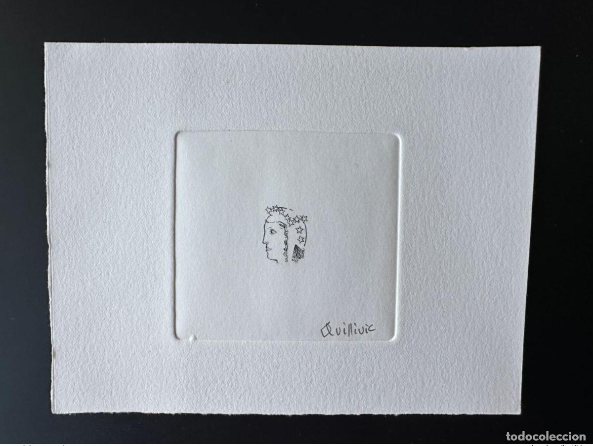 Briefmarken: Francia El proyecto Marianne de prueba artista no fue seleccionado Ren&eacute; Quillivic noir sin VF