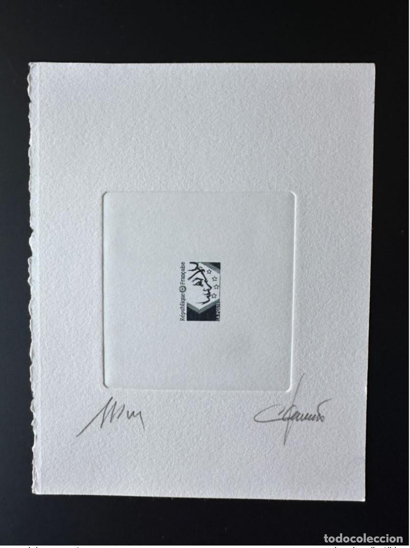 Timbres: Francia Prueba de artista que el proyecto Marianne Europe no se mantuvo en negro sin VF (I)