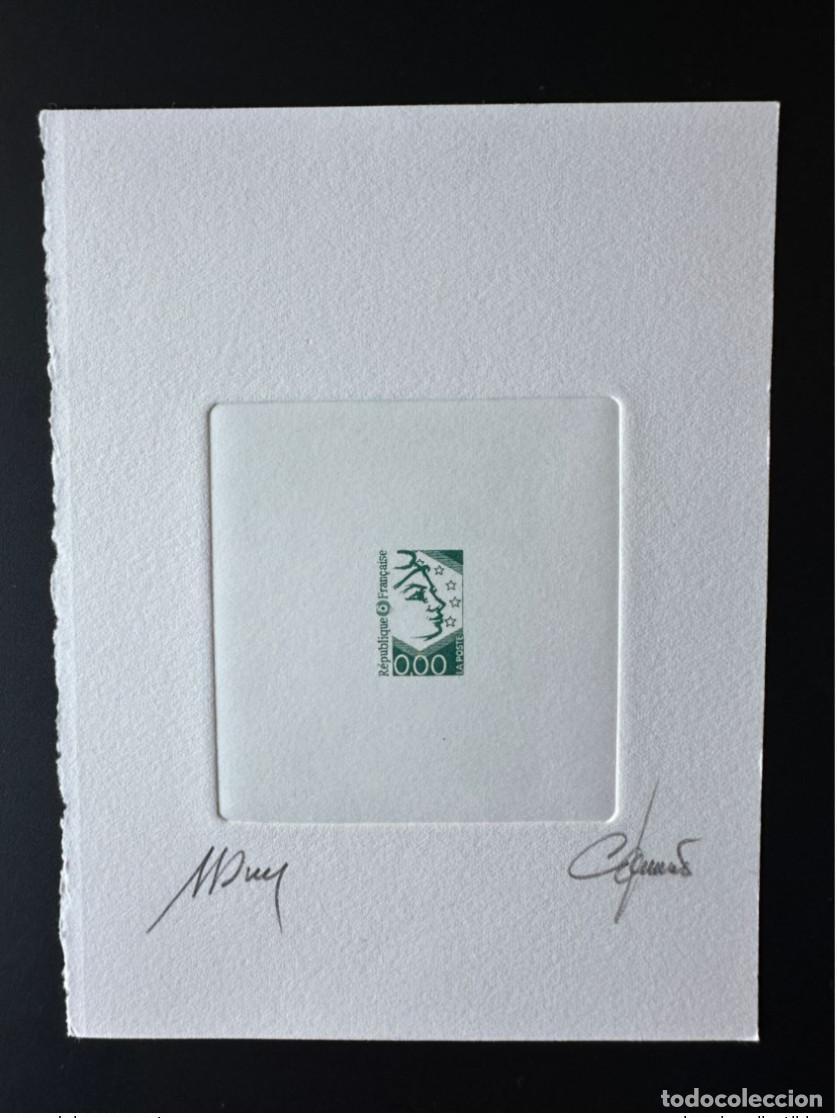 Timbres: Francia Prueba art&iacute;stica El proyecto Marianne Europe no se conserva en verde 000 (I)