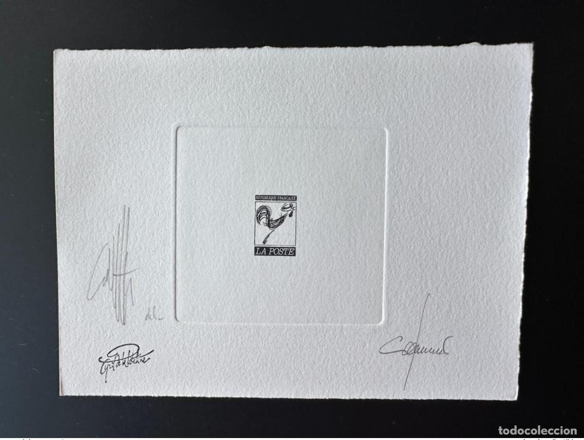 Timbres: Francia Proyecto de prueba art&iacute;stica Marianne Courant gallo no restringido negro sin fibrilaci&oacute;n