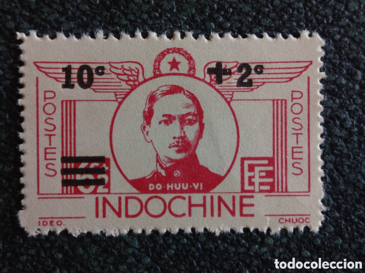 Briefmarken: Indochina Francesa 1943 - Sello Đỗ Hữu Vị 10^c + 2^c sobre 6^c + 2^c Yvert 198 / MiNr. 246 Nuevo