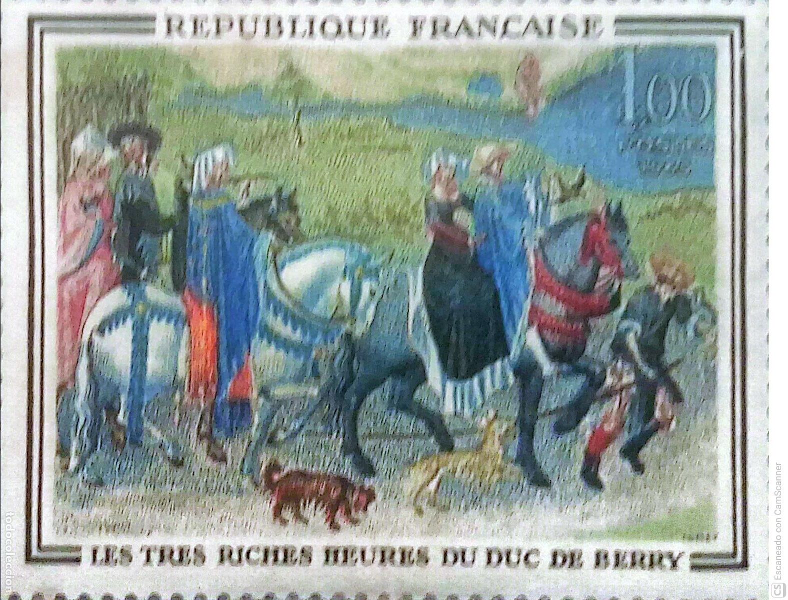 Briefmarken: Francia. 1457 Obras de Arte: Duque de Berry. 1965. Sellos nuevos y numeraci&oacute;n Yvert.