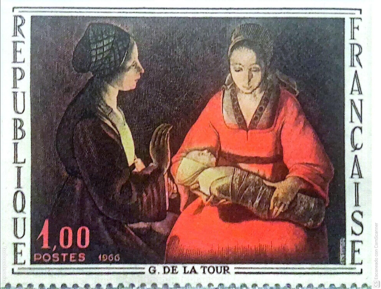 Briefmarken: Francia. 1479 Obras de Arte: El Recien nacido de Georges La Tour. 1966. Sellos nuevos y numeraci&oacute;n