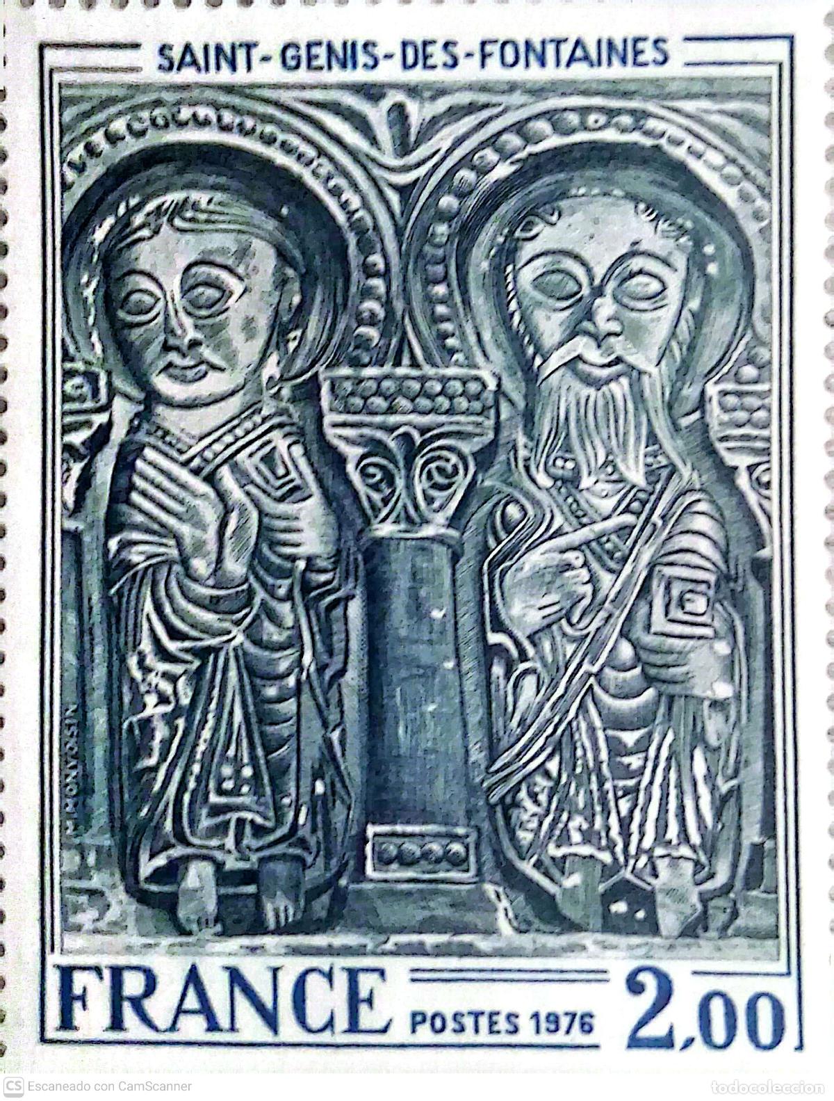 Briefmarken: Francia. 1867 Obras de arte: Dintel de la iglesia de San Gen&iacute;s de Fontanes, escultura rom&aacute;nica m&aacute;s