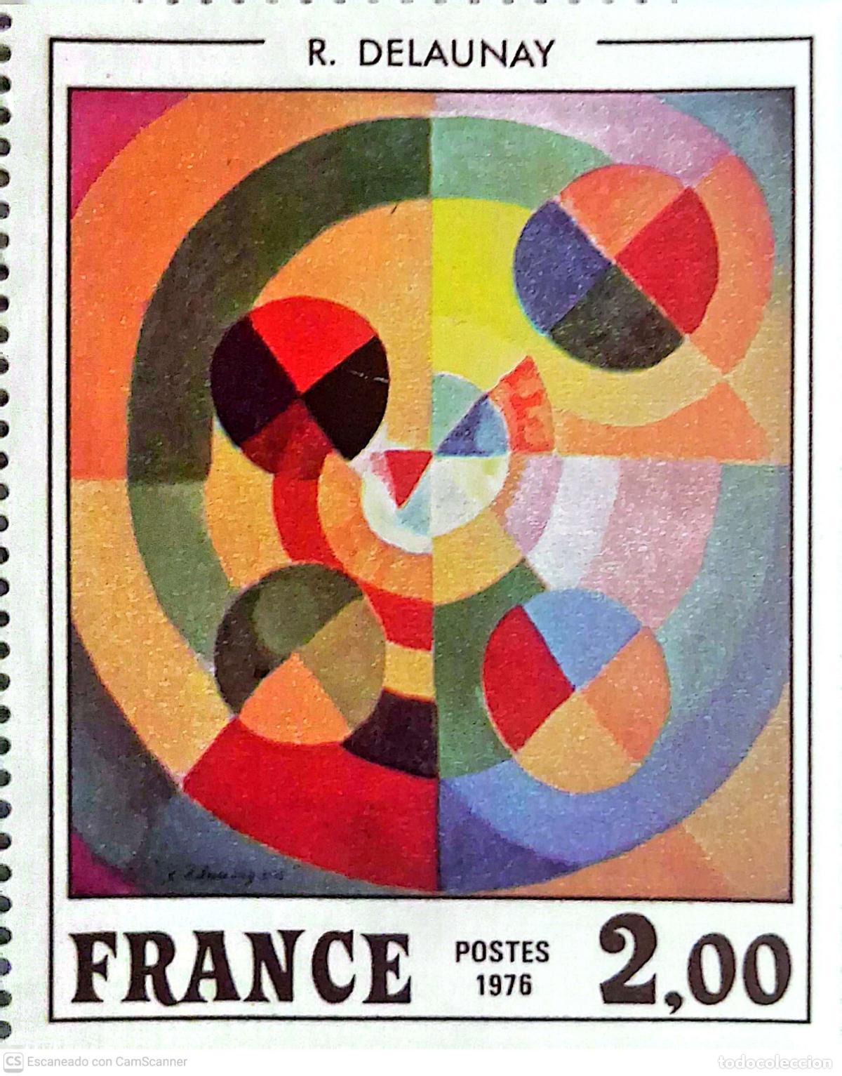 Briefmarken: Francia. 1869 Obras de arte: La alegr&iacute;a de vivir de Robert Delaunay. 1976. Sellos nuevos y numerac