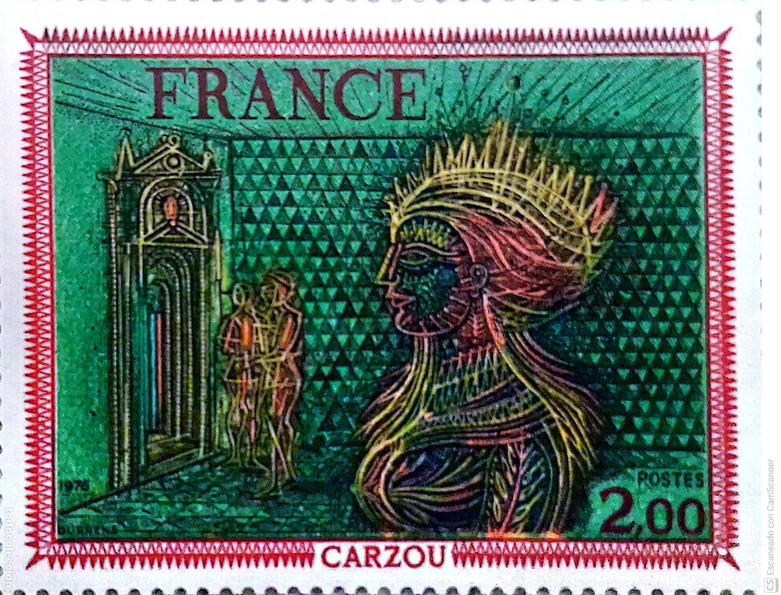 Briefmarken: Francia. 1900 Obras de arte: Obra de Carzou. 1976. ﻿Sellos nuevos y numeraci&oacute;n Yvert.