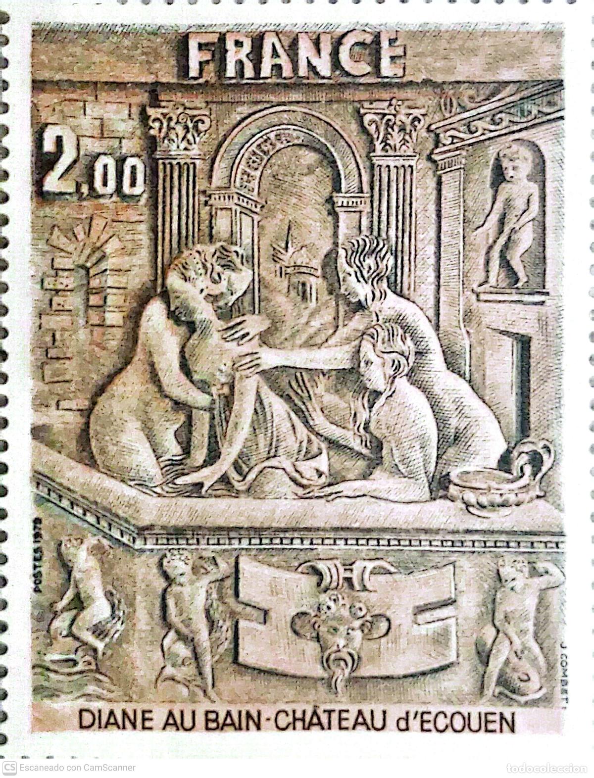 Sellos: Francia. 2053 Arte: Diana en el ba&ntilde;o. 1979. Sellos nuevos y numeraci&oacute;n Yvert