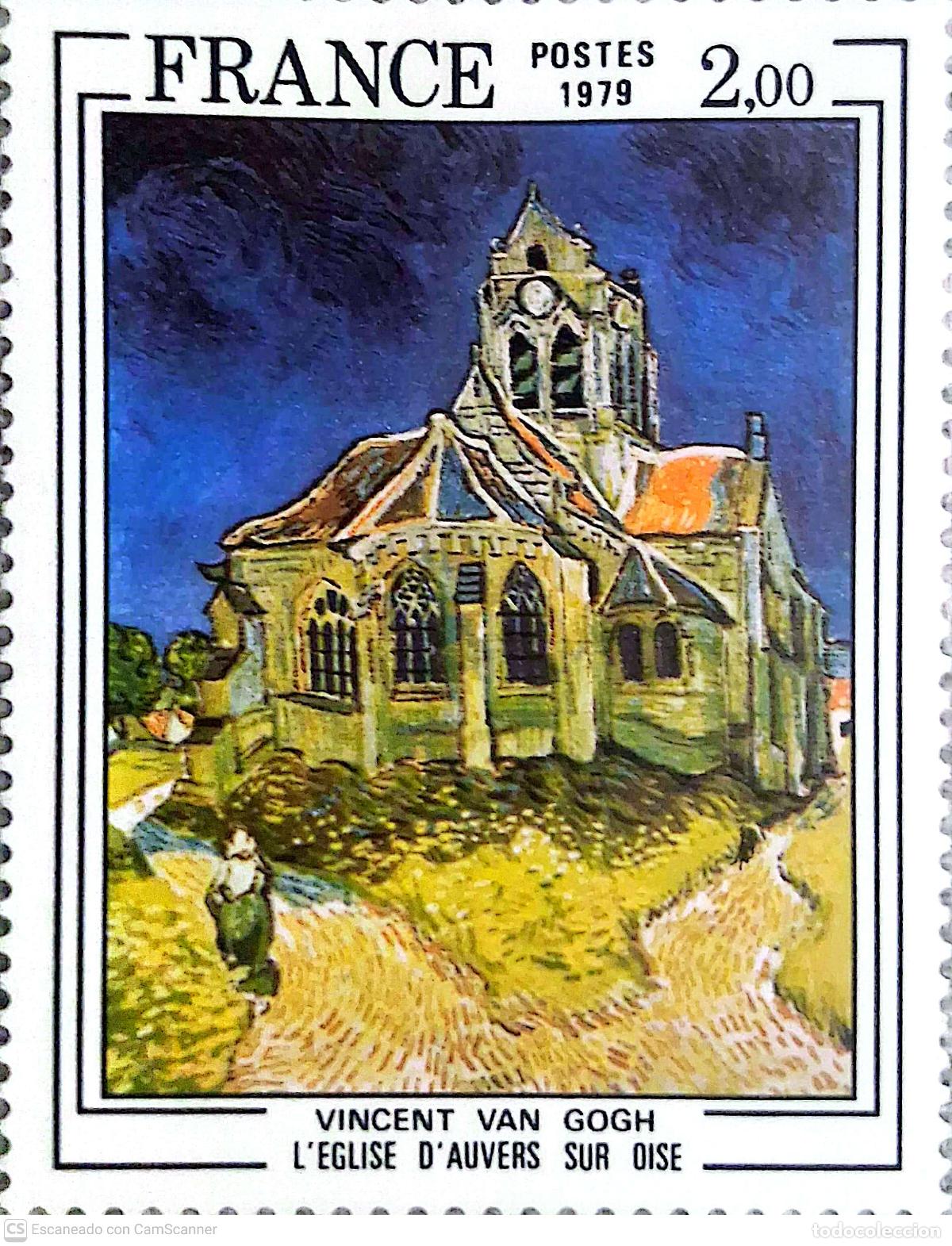 Briefmarken: Francia. 2054 Arte: Iglesia de Vincent van Gogh. 1979. ﻿Sellos nuevos y numeraci&oacute;n Yvert
