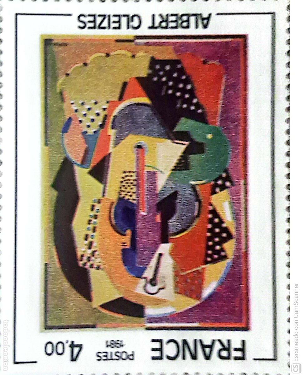 Sellos: Francia. 2137 Serie art&iacute;stica. Cuadro: Composici&oacute;n 1920-23, de Albert Gleizes. 1981. ﻿Sellos nuevo