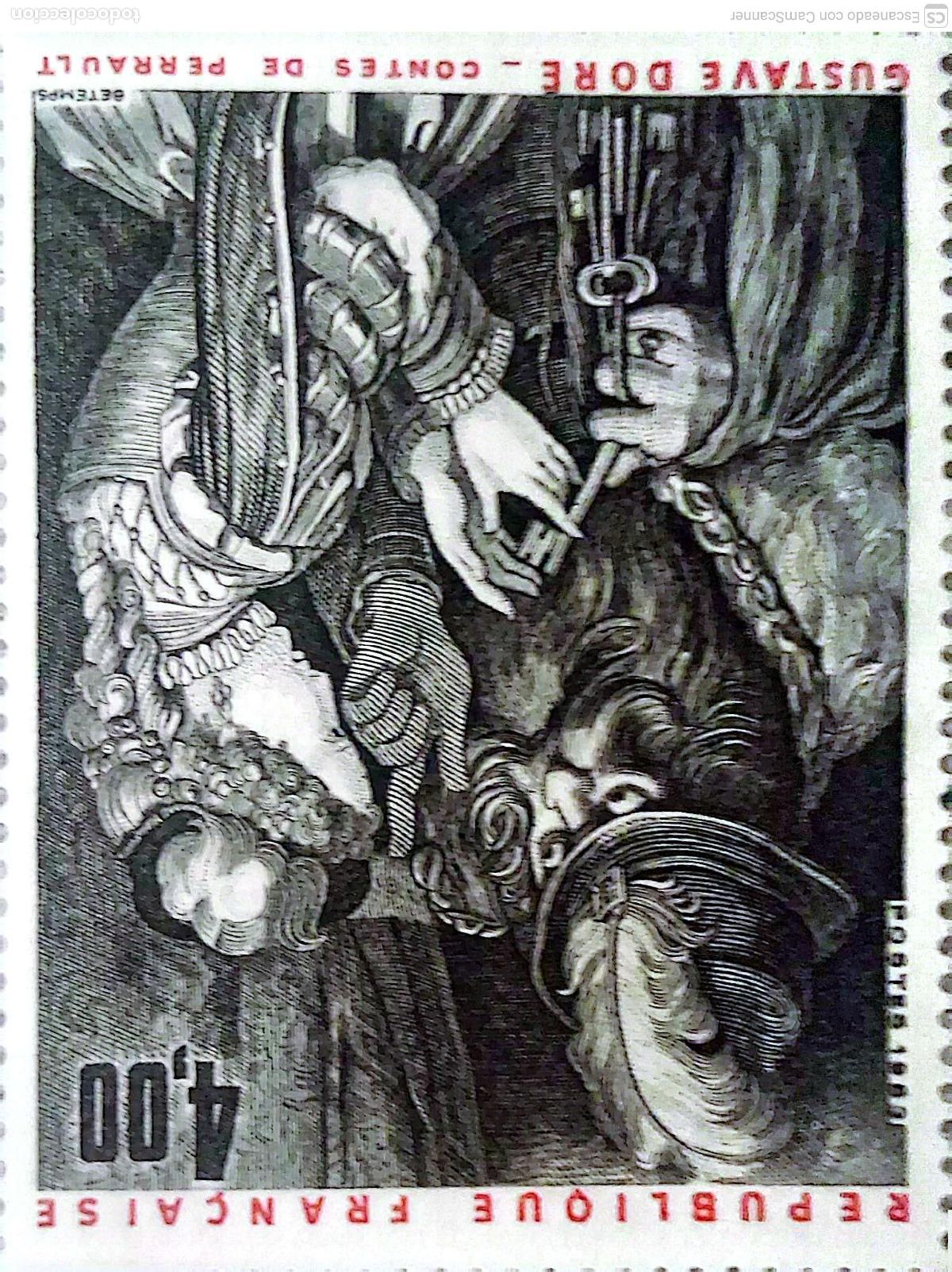 Sellos: Francia. 2265 Creaci&oacute;n filat&eacute;lica. Cuadro: Ilustraci&oacute;n de los cuentos de Perrault, de Gustave Dor&eacute;.