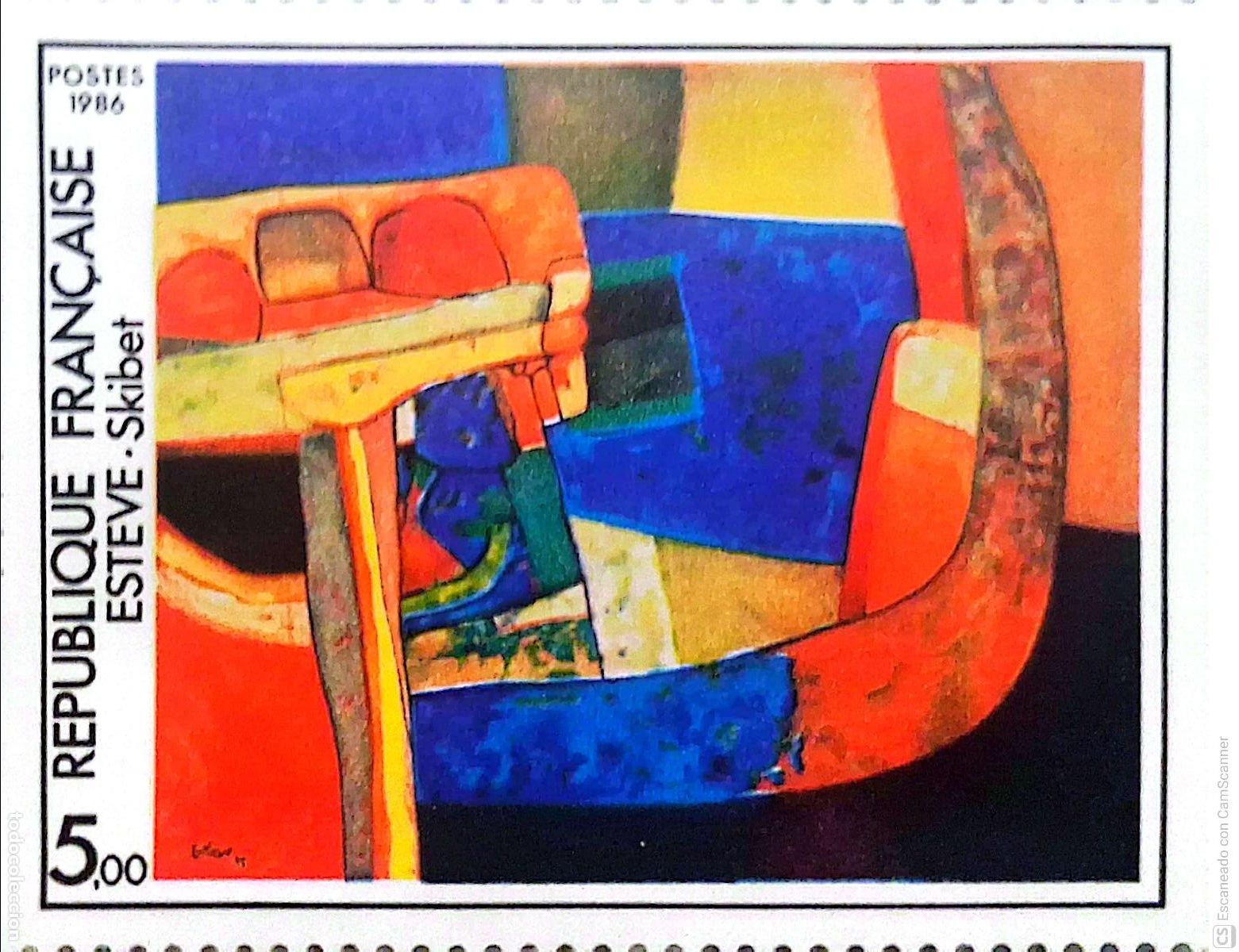 Sellos: Francia. 2413 Serie art&iacute;stica: El barco, de Maurice Est&egrave;ve. 1986. ﻿ Sellos nuevos y numeraci&oacute;n Yver