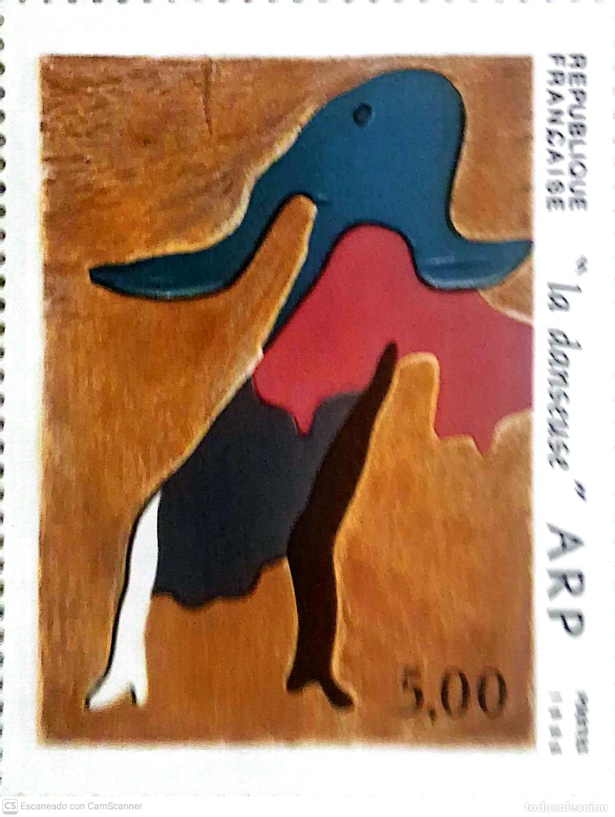Sellos: Francia. 2447 Serie art&iacute;stica: La bailarina, de Jean Arp, pionero de la abstracci&oacute;n geom&eacute;trica y el