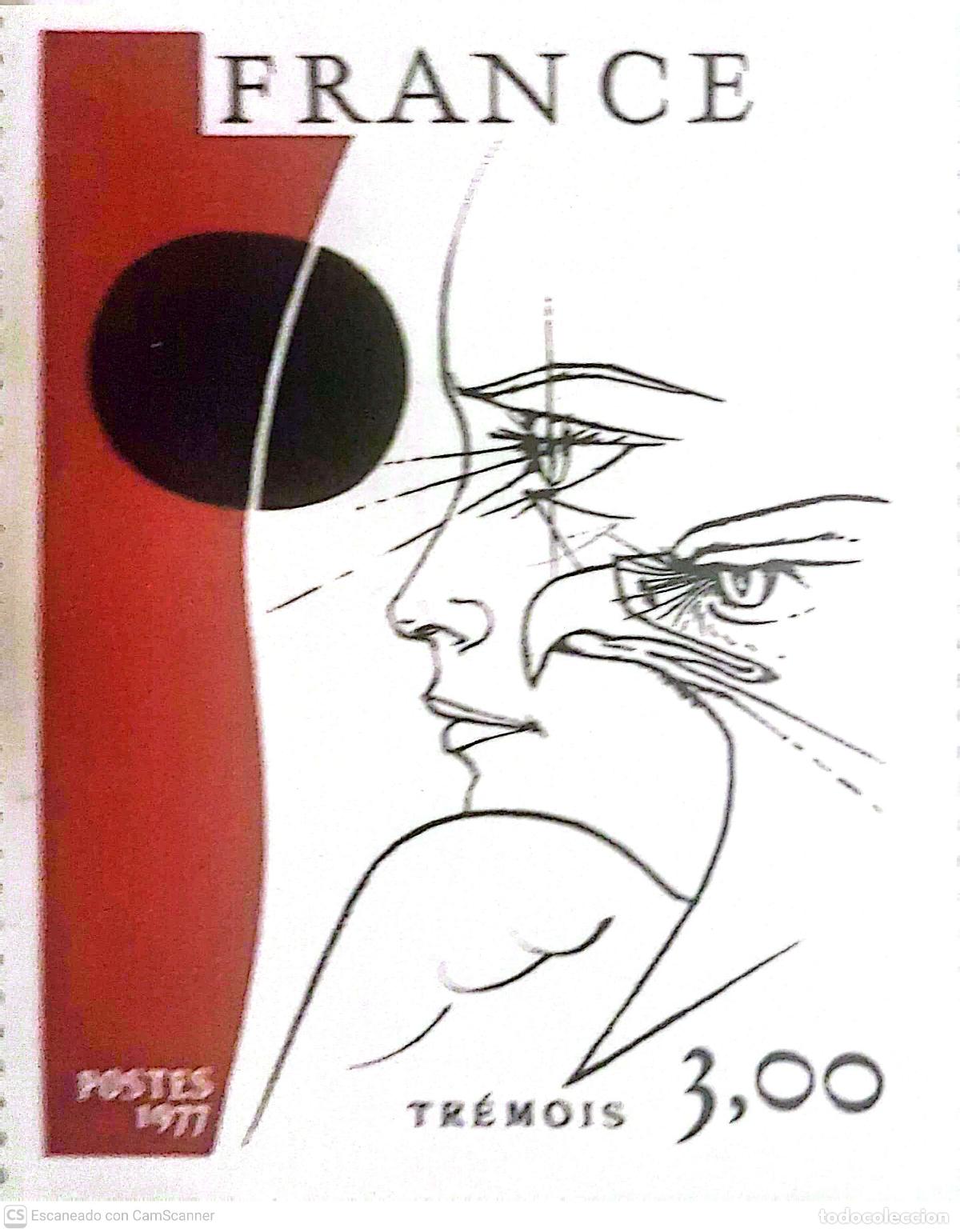 Sellos: Francia. 1950 Obras de Arte: Obra original de Tr&eacute;mois. 1977. ﻿Sellos nuevos y numeraci&oacute;n Yvert.