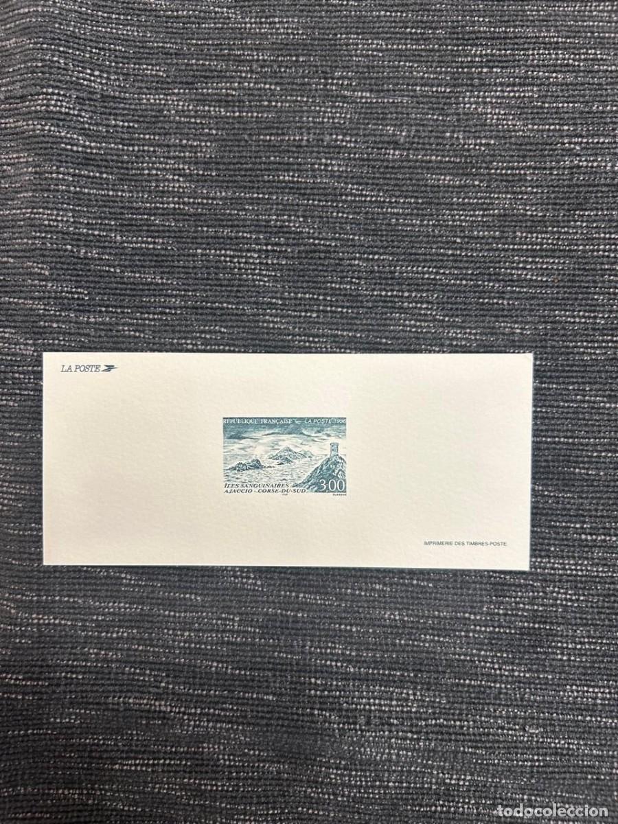 Sellos: O) 1996 FRANCE, PROOF, SANGUINAIRES ISLANDS &ndash; AJACCIO, SOUTH CORSICA. ROCKS OF THE ARCHIPELAGO, GEN