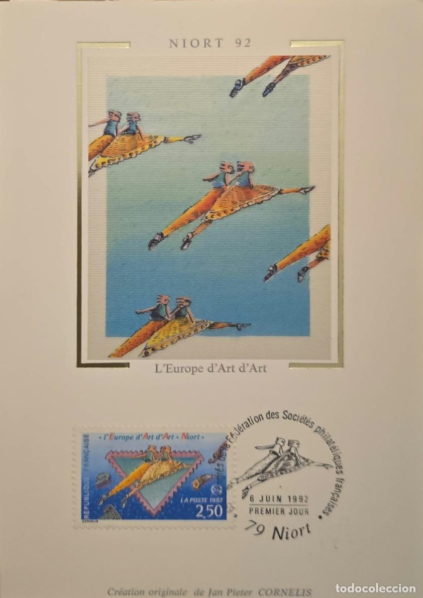 Francobolli: TS.)1992, FRANCE, FIRST DAY COVER, PRE-PRINTED WITH HYBRID FIGURES FLYING IN FORMATION, FEATURING A