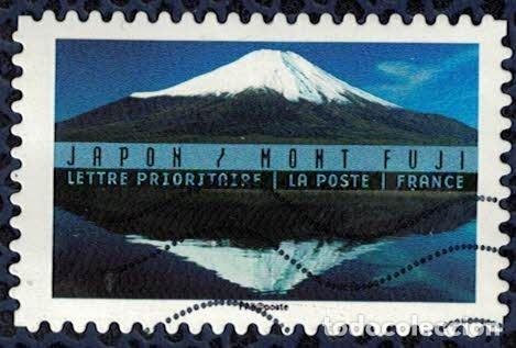 Stamps: Francia 2017 Oblit&eacute;r&eacute; Used Reflets Paysages du Monde Japon Mont Fuji Y&T 1366
