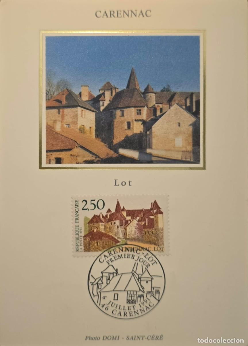 Sellos: TS.)1991, FRANCE, FIRST DAY OF ISSUE POSTAL MAXIMUM CARD, PRE-PRINTED COMMEMORATIVE FEATURING A PICT