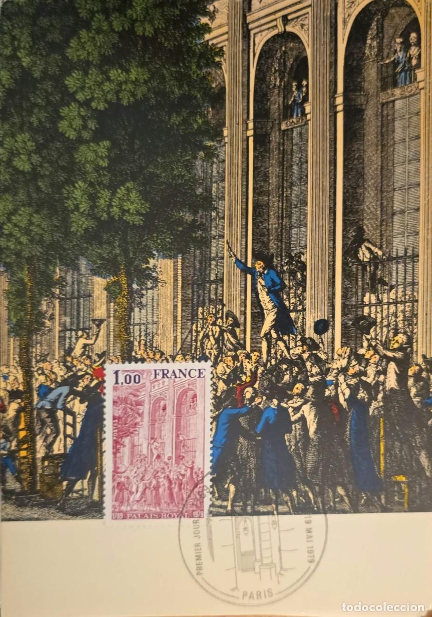 Briefmarken: TS.)1979, PARIS, FIRST-DAY-OF-ISSUE MAXIMUM CARD, FEATURING A PRE-PRINTED IMAGE OF THE GARDENS OF TH