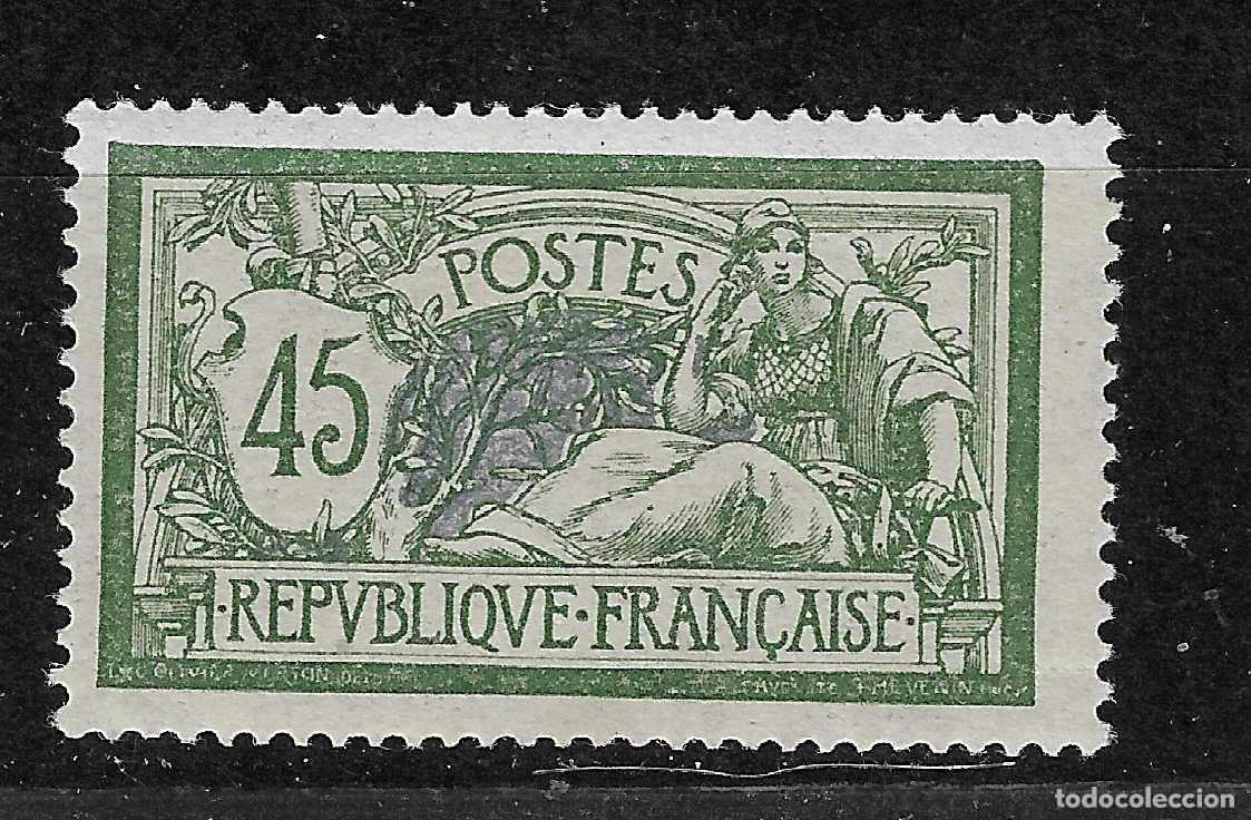 Sellos: FRANCIA 1907 TIPO MERSON YVERT 143** SIN FIJASELLOS