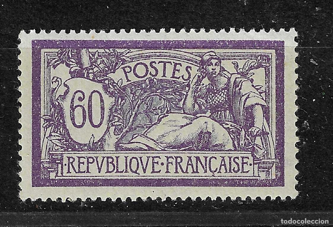 Sellos: FRANCIA 1907 TIPO MERSON YVERT 144** SIN FIJASELLOS