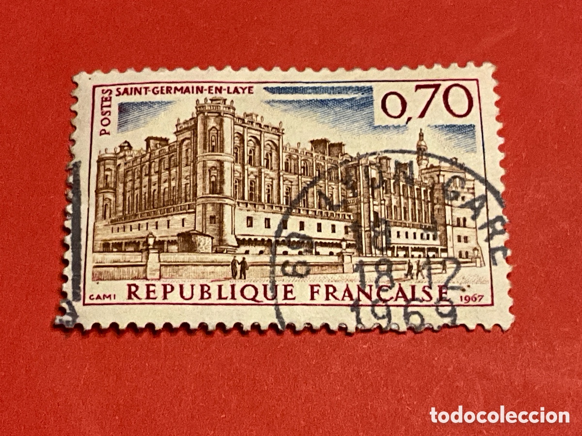 Sellos: FRANCIA 1967 - YVERT 1501 - CASTILLO DE SAINT-GERMAIN-EN-LAYE .MATASELLADO