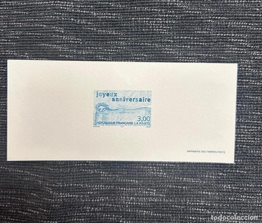 Sellos: O) 1999 FRANCE, PROOF, ANNOUNCEMENTS, HAPPY BIRTHDAY . JOYEUX SNNIVERSAIRE, SCT 2722, MNH