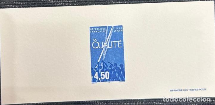 Sellos: TS.)1997, FRANCE, &rdquo;PHILATELIC COLLECTOR'S DOCUMENT&rdquo; OR &rdquo;IMPERFORATE ARTIST'S PROOF.&rdquo; AT THE VERY CEN