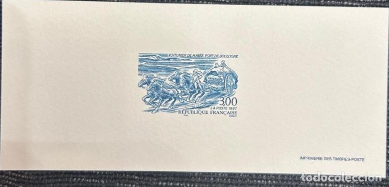 Sellos: TS.)1997, FRANCE, LIMITED-EDITION DELUXE FOLDER, FEATURING A CENTRAL PRINT OF A FRENCH POSTAGE STAMP