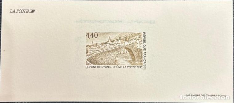 Sellos: TS.)1995, FRANCE, DELUXE PROOF, COLLECTIBLE PRE-PRINTED ITEM FEATURING THE CENTRAL ENGRAVING OF THE
