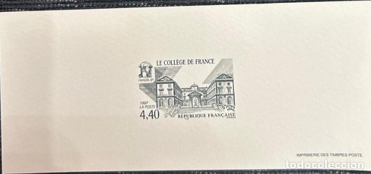 Sellos: TS.)1997, FRANCE, DELUXE SHEET, COMMEMORATIVE COLLECTOR&rsquo;S ISSUE, FEATURING A DETAILED ENGRAVING OF T