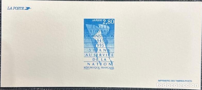 Sellos: TS.)1995, FRANCE, SPECIAL STATE-PRODUCED DOCUMENT, PRE-PRINTED COMMEMORATIVE STAMP MARKING THE &rdquo;ANNI
