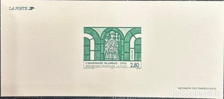 Sellos: TS.)1996, FRANCE, OFFICIAL ENGRAVED INSERT, FEATURING A MONOCHROME PRE-PRINT OF THE STAMP FROM THE &rdquo;