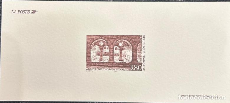 Sellos: TS.)1996, FRANCE, OFFICIAL PHILATELIC DOCUMENT, PRE-PRINTED WITH &rdquo;THORONET ABBEY&rdquo; STAMP (COMMEMORATI