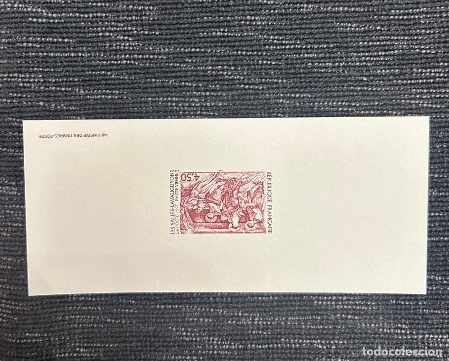 Sellos: O) 1997 FRANCE, PROOF, ART . PAINTING, FRESCO, SAINT EUTROPE DES SALLESS LAVAUGUYON, SCT 2564
