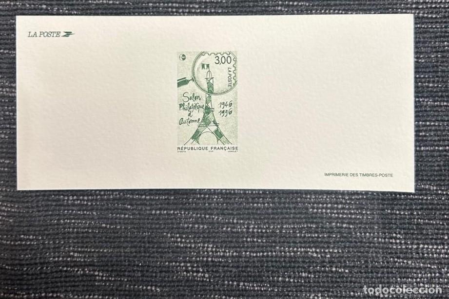 Sellos: O) 1996 FRANCE, PROOF, AUTUMN STAMP SHOW, SCT 2546, EIFFEL TOWER, MHN