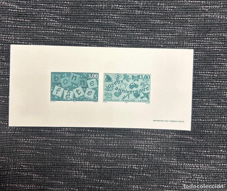 Sellos: O) 1997 FRANCE, PROOF, HAPPY HOLIDAY, HAPPY BIRTHDAT, SCT 2555-2556, MNH