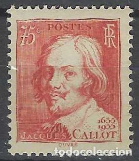Sellos: FRANCIA 1935 - 3&ordm; CENTENARIO DE LA MUERTE DE JACQUES CALLOT - MNH**