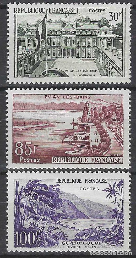 Sellos: FRANCIA 1959 - TURISMO, TIPOS DE 1957, S.COMPLETA - MH*