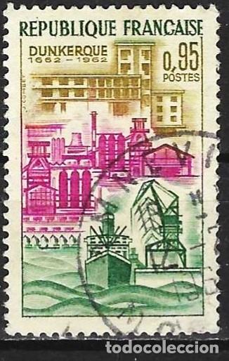 Sellos: Francia 1962 - Mi 1388 - YT 1317 - El puerto de Dunkerque