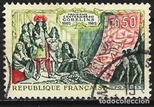 Sellos: Francia 1962 - Mi 1397 - YT 1343 - F&aacute;brica de tapices de Gobelins