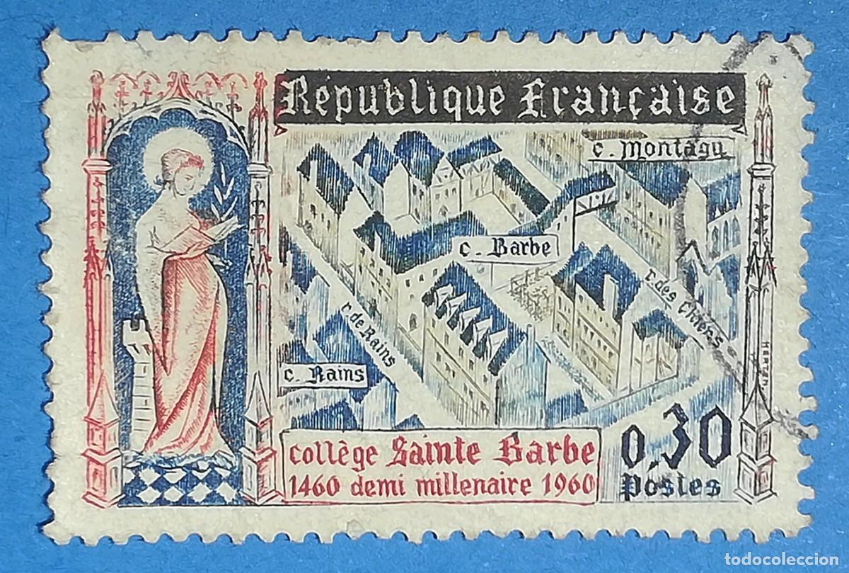 Sellos: Francia. Colegio de Santa B&aacute;rbara 1460-1960. Yvert 1280. Usado.