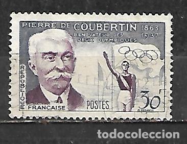Sellos: 1956: Juegos Ol&iacute;mpicos. Melbourne&acute;56 - Pierre de Coubertin, 1863-1937 (usado)