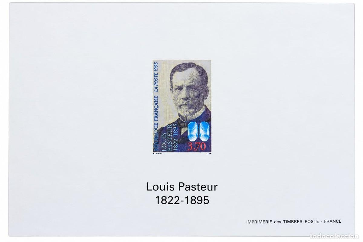 Sellos: O) 1995 FRANCE, PROOF, LOUIS PASTEOUR 1822-1895 SCT 2453, CHEMIST AND MICROBIOLOGIST, PASTEURIZATION