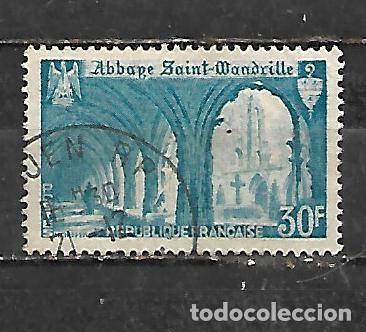 Sellos: 1951: Abad&iacute;a de Saint Wandrille (usado)