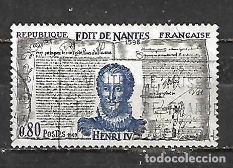 Sellos: 1969: Historia de Francia - Rey Enrique IV, 1553-1610. Edicto de Nantes 1598 (usado)