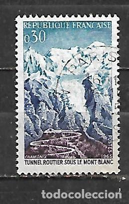 Sellos: 1965: Inauguraci&oacute;n del t&uacute;nel bajo el Mont Blanc (usado)