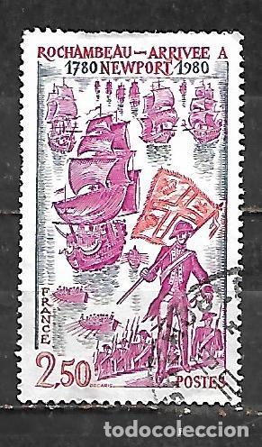 Sellos: 1980: Bicentenario del desembarco de Rochambeau en Newport, Rhode Island (usado)