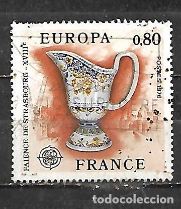 Sellos: 1976: Emisi&oacute;n &rdquo;Europa&rdquo;. Artesan&iacute;a - Jarra de cer&aacute;mica. Estrasburgo. S. XVIII (usado)